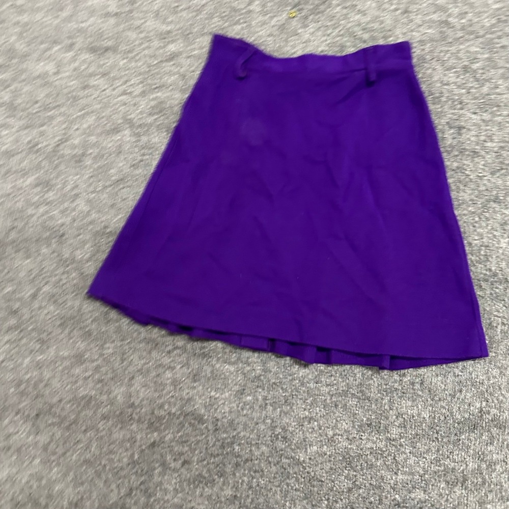 Unbranded Skirt Womens Size 23 Purple Pleated Button Front Mini Preppy Casual